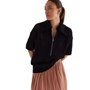 Teagan Boxy Knit Polo